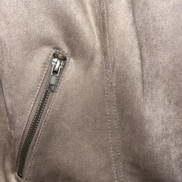 Philosophy Republic Clothing medium moto style jacket faux leather taupe - Picture 2 of 8